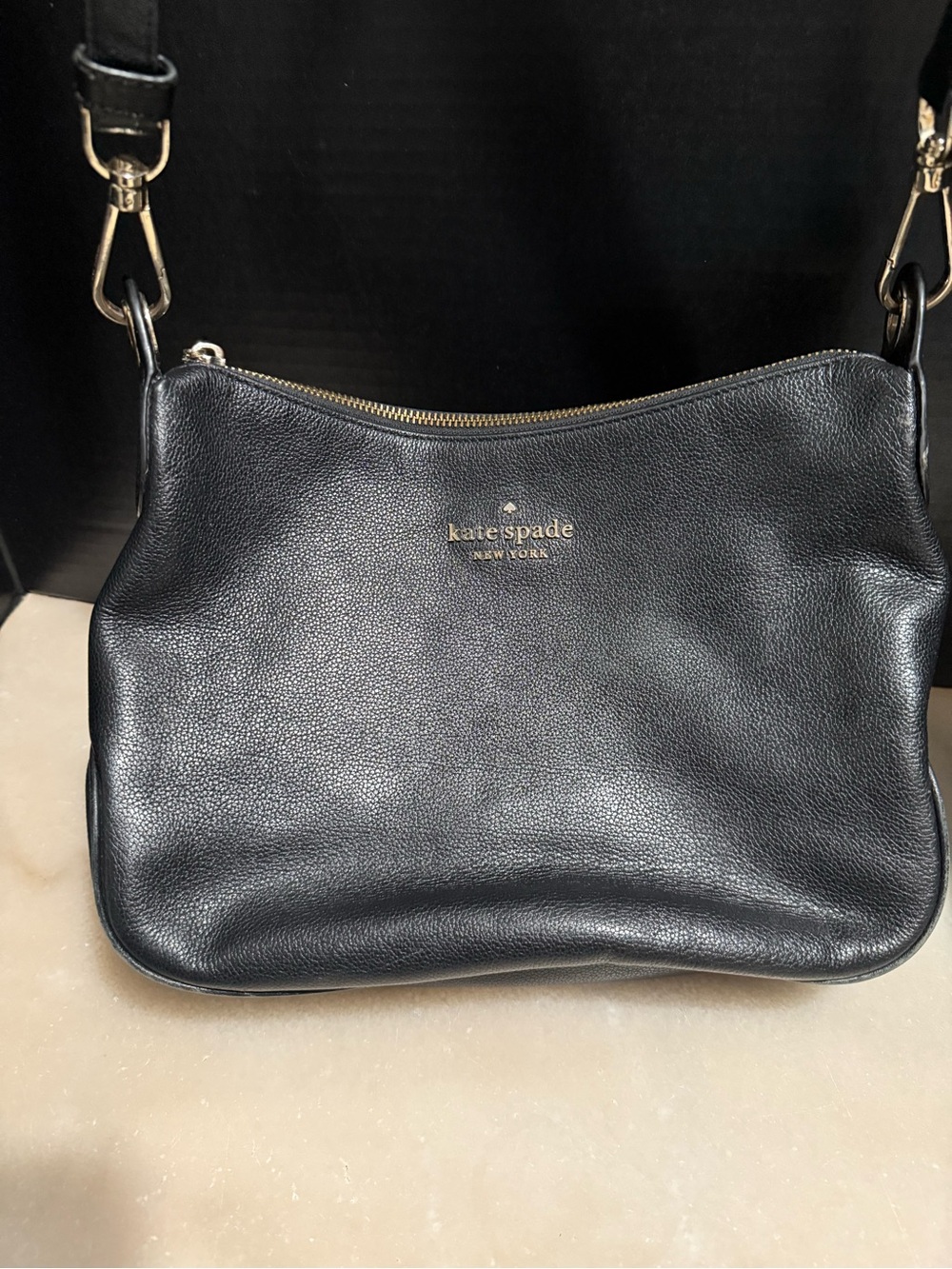 Kate Spade Black Pebbled Crossbody